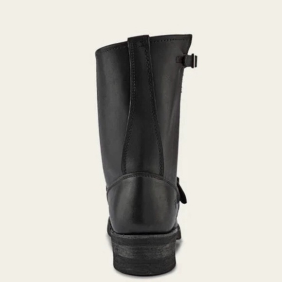 Frye Engineer 12R Greasy Black Leather Biker Boot Size 6 - Picture 8 of 12